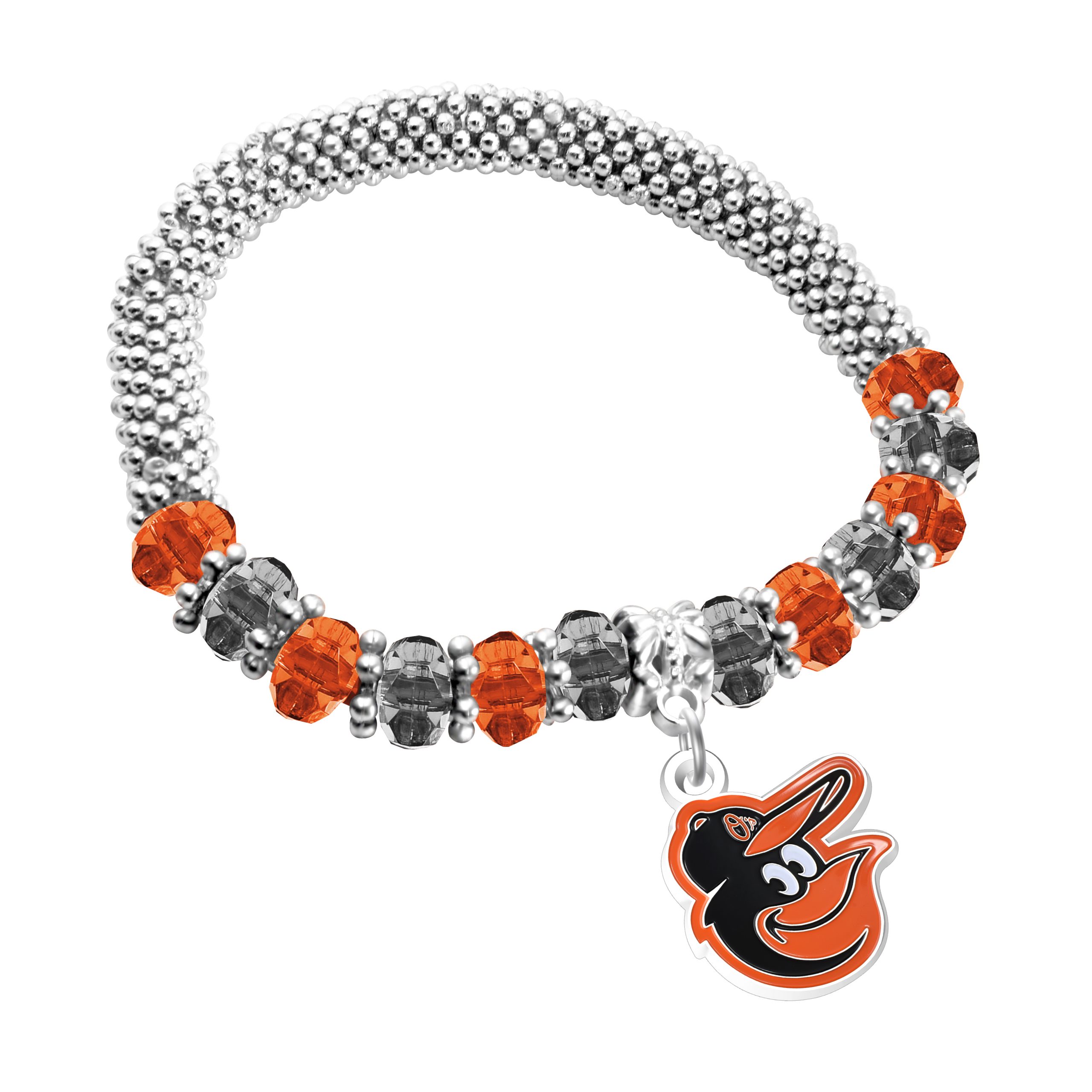 2 Tone Beaded Bracelet – Baltimore Orioles – Simran International